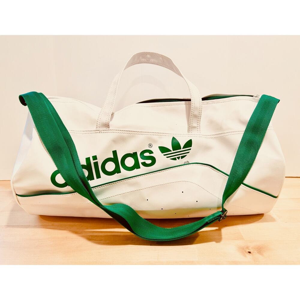 NWT Adidas Originals Sporty & Rich Canvas Duffel Gym Bag JN1980 Off White Green